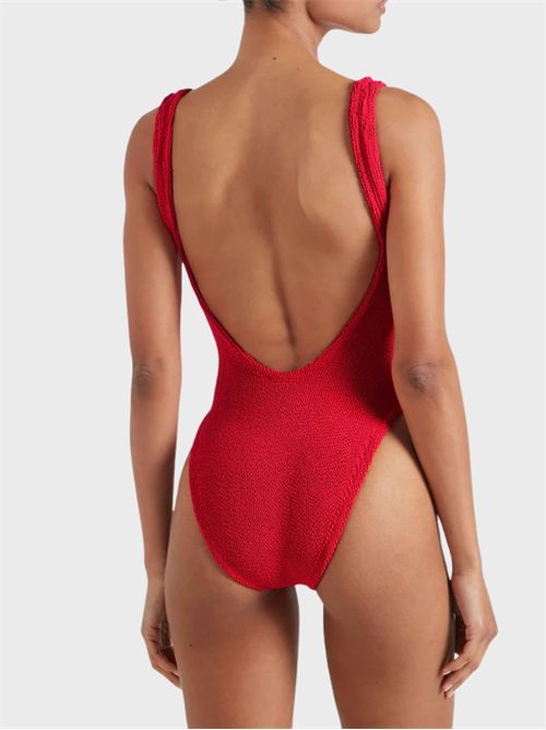 Square Neck one-piece swimsuit with 80s inspired square neckline HUNZA G | SQUARE11